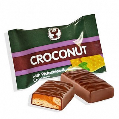 Конфеты шоколадные "Croconut" (нуга, фисташки и крекер) 500гр