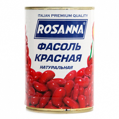 Фасоль консервированная красная "Розанна" ж/б 400г