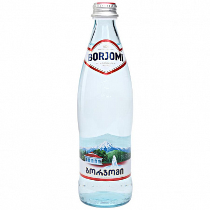 Минеральная вода "Borjomi" / Боржоми газированная стекло 0.5 л